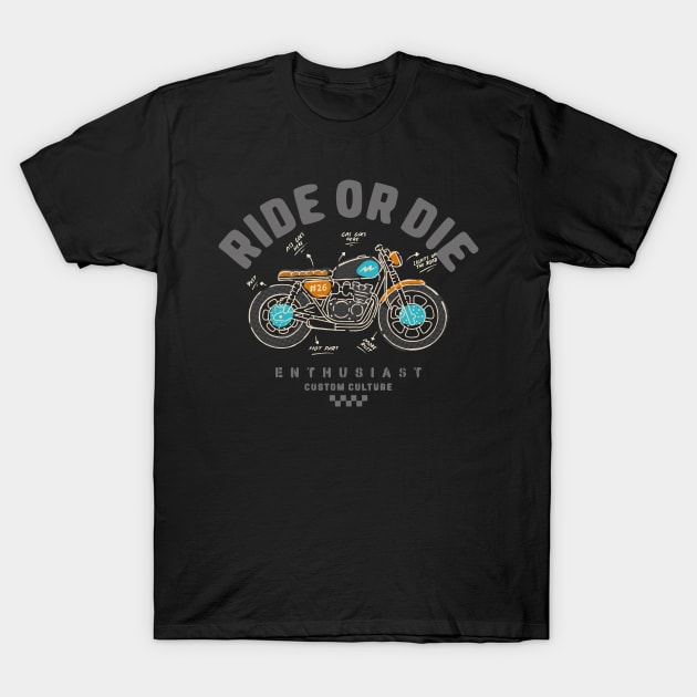 Motorcycle line T-Shirt by hendijulyandi